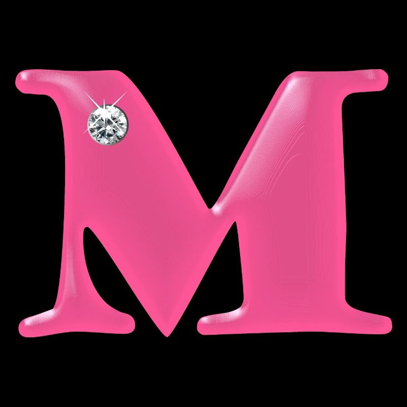 Letter M Rhinestones