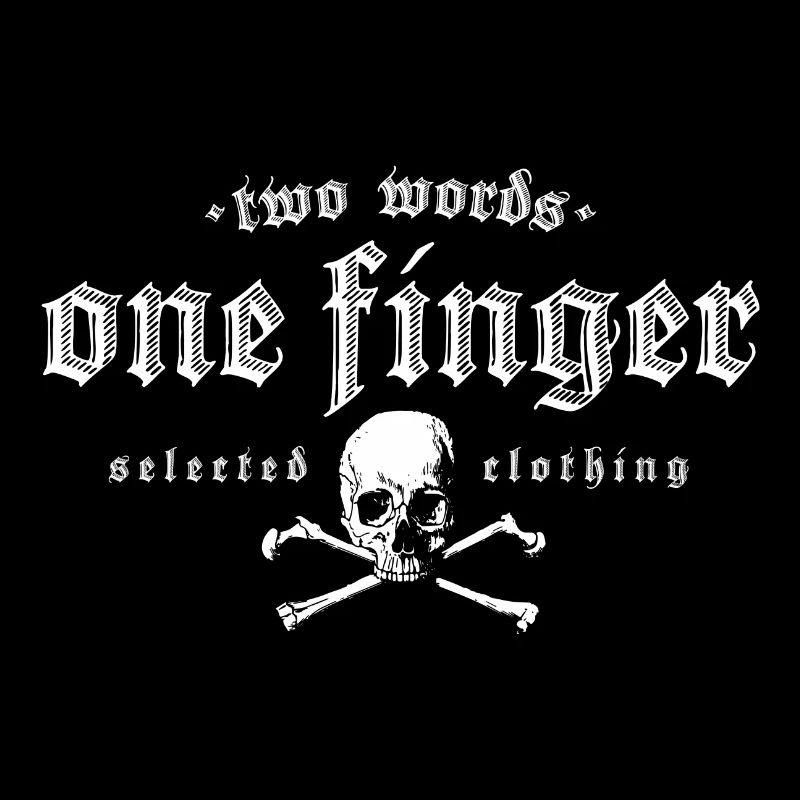 two words one finger — Geschenk Idee Sprüche