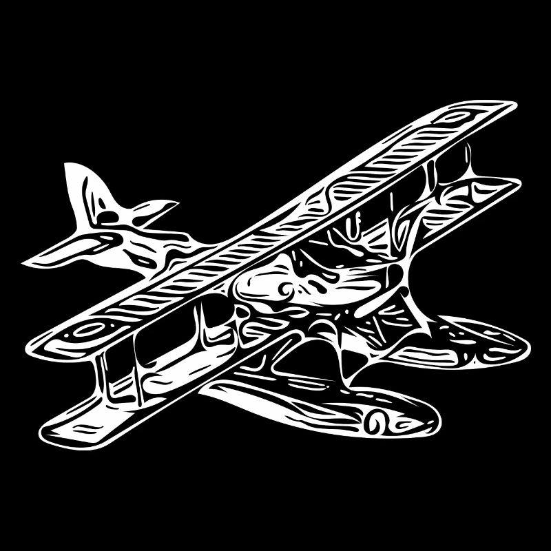 Vintage Single Engine Seaplane Retro Style