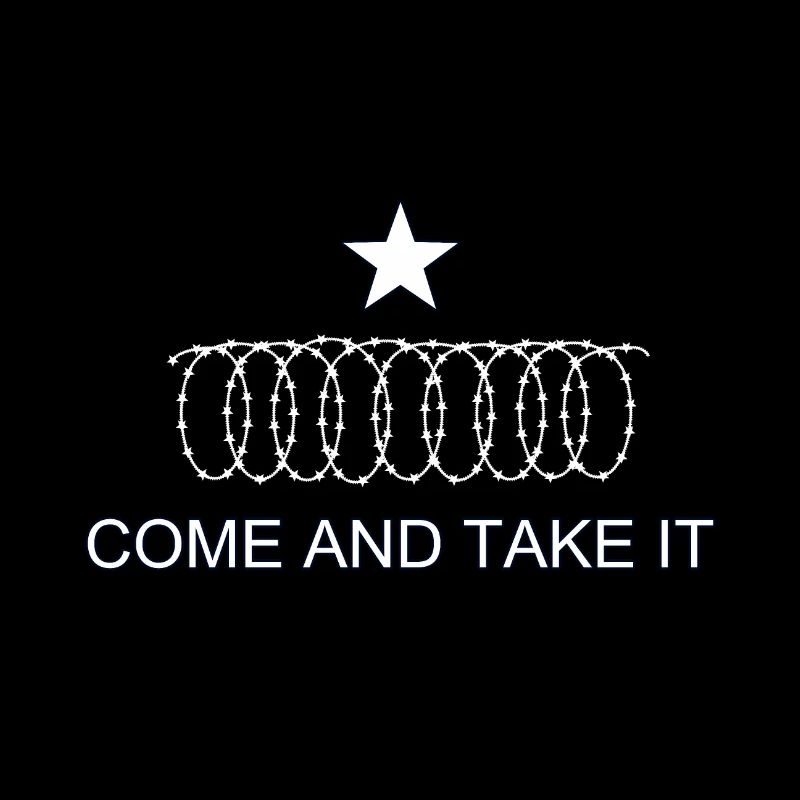 Texas Flag Come and Take It Razor wire