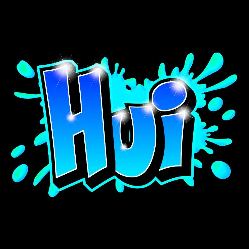 Graffiti "Hui" imprimable sur tout support !