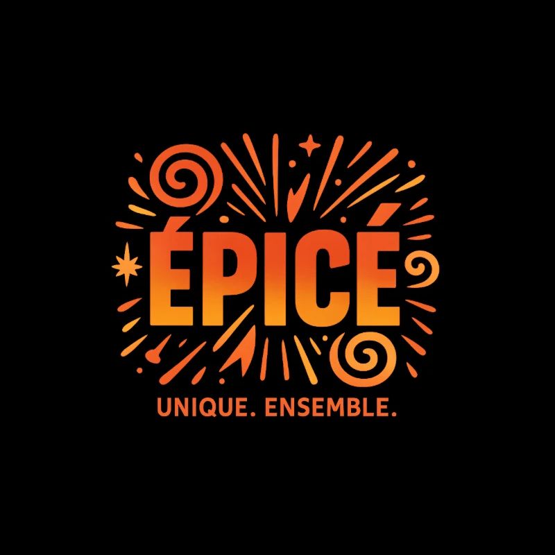 Einzigartiges Spicy Logo Set