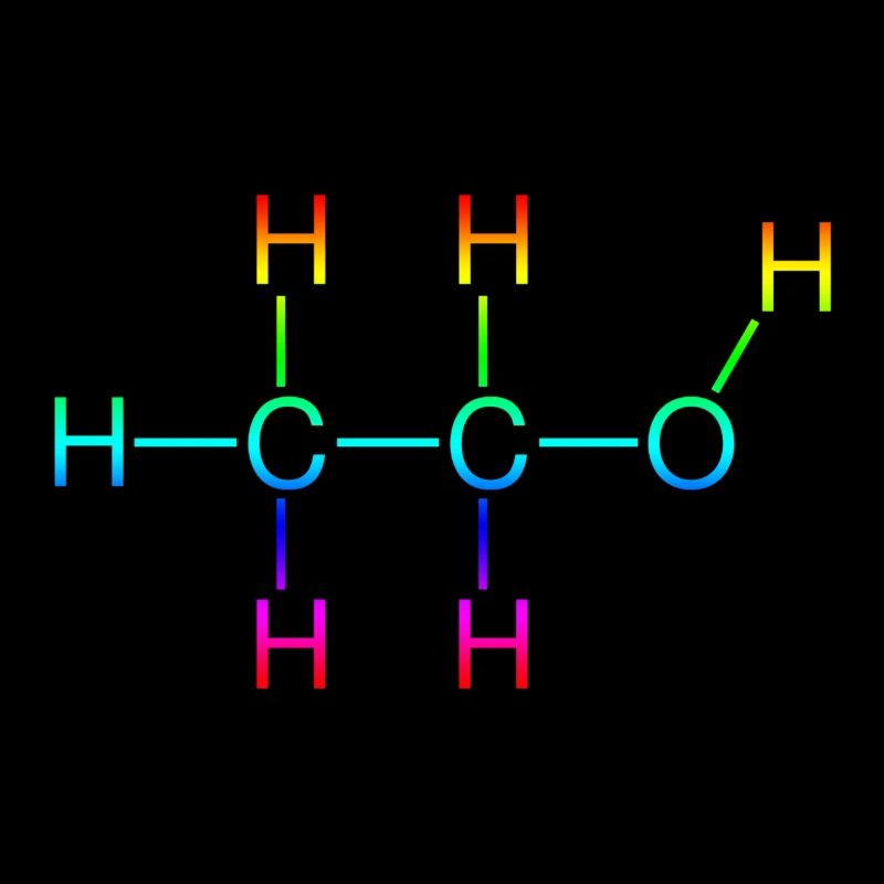 Ethanol Alcohol structural formula