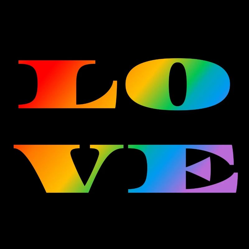Retro Regenbogen Liebe