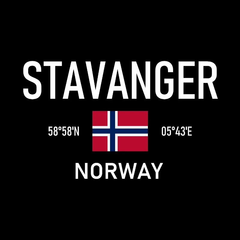 Stavanger - Norway - Coordinates - Flag