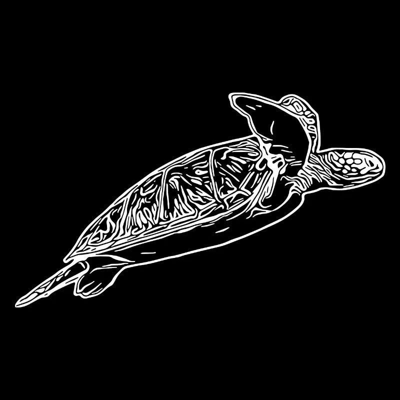 Elegant vintage sea turtle