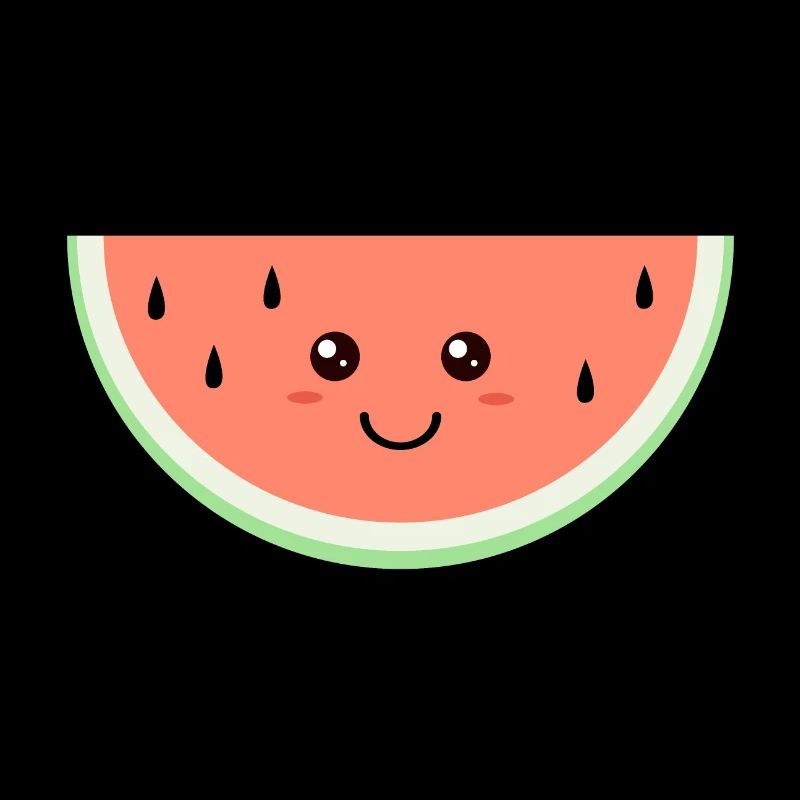 Pastèque heureuse de Kawaii