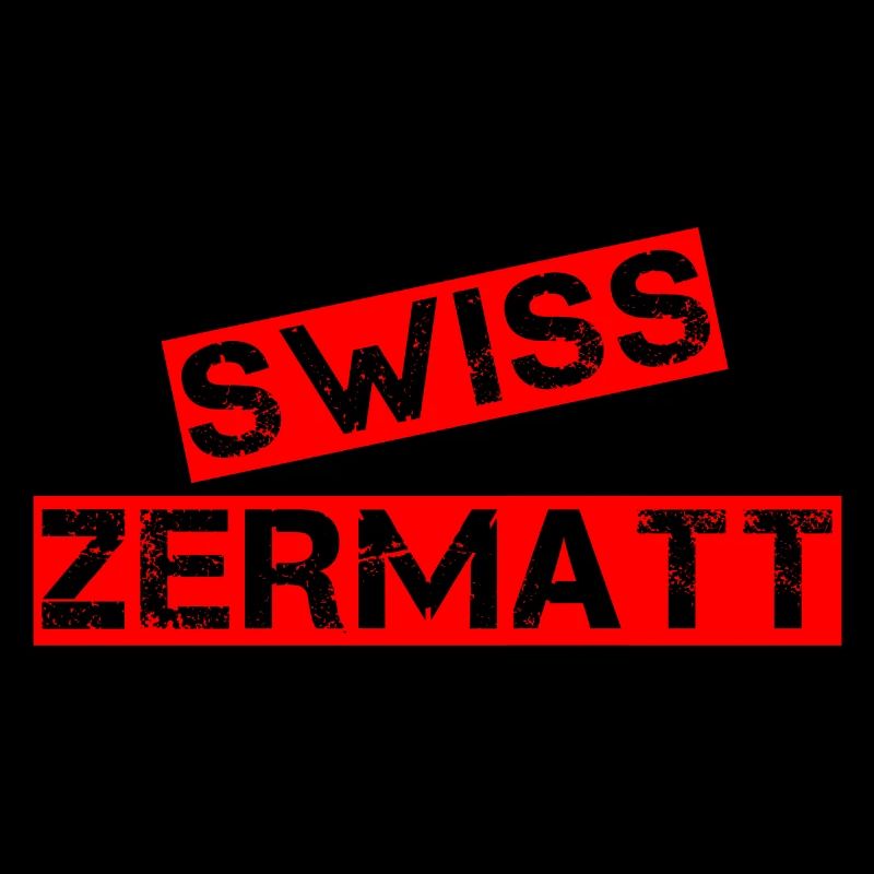 Zermatt in vintage Text Schweiz