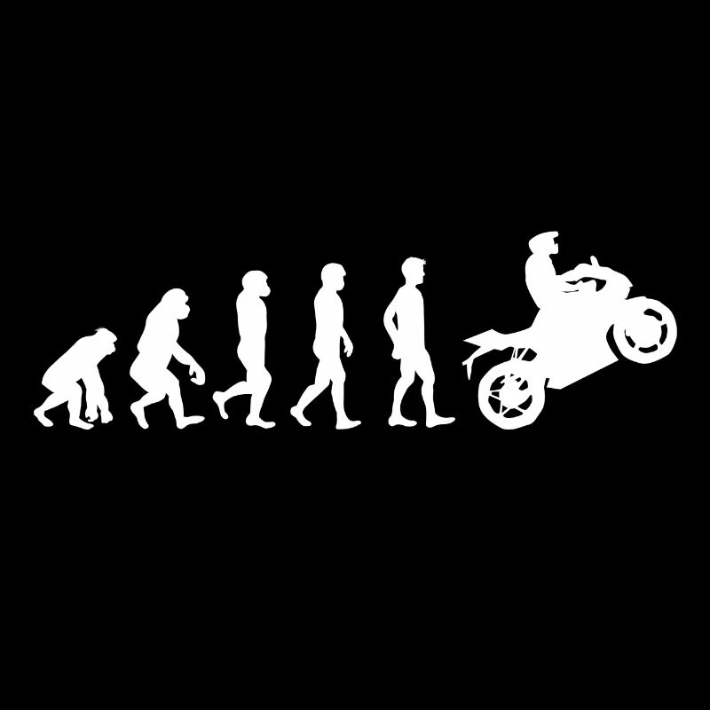 Evolution Geschenk Motorradfahrer Motorrad