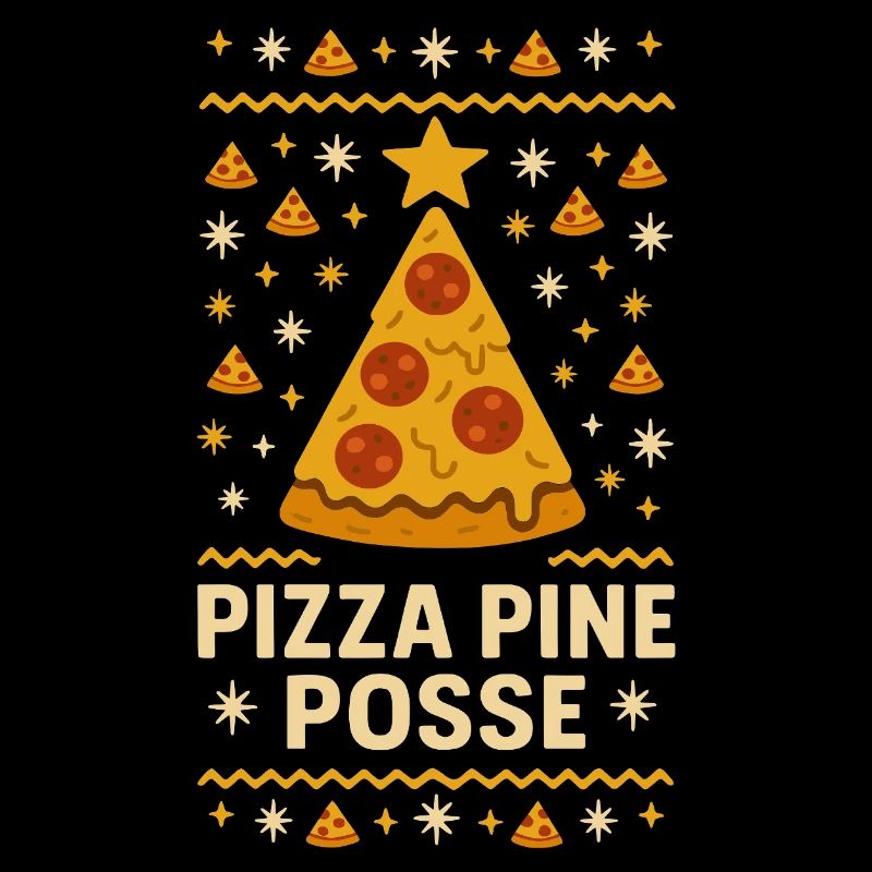 Pizza Pine Posse – Pull de Noël drôle