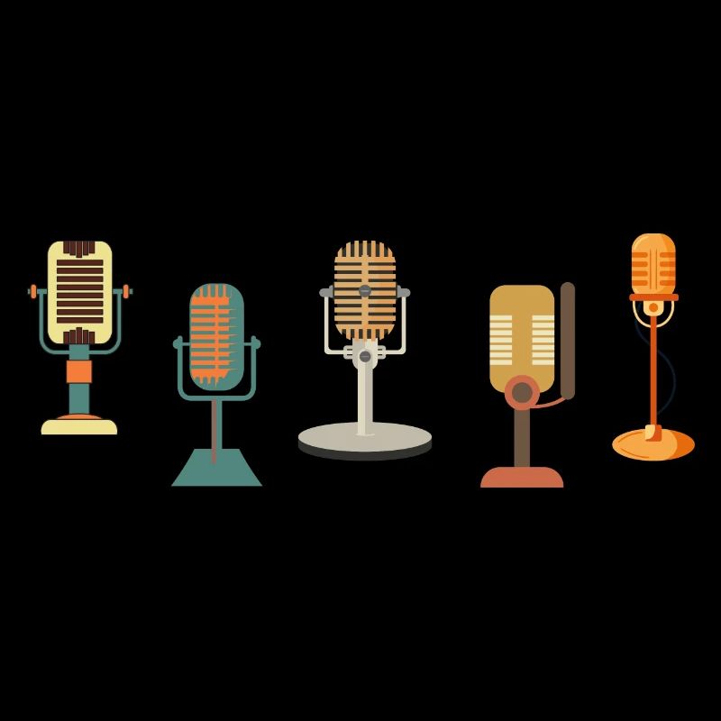 Vintage Retro Microphone