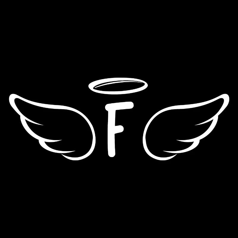 Lettre f ailes d’ange