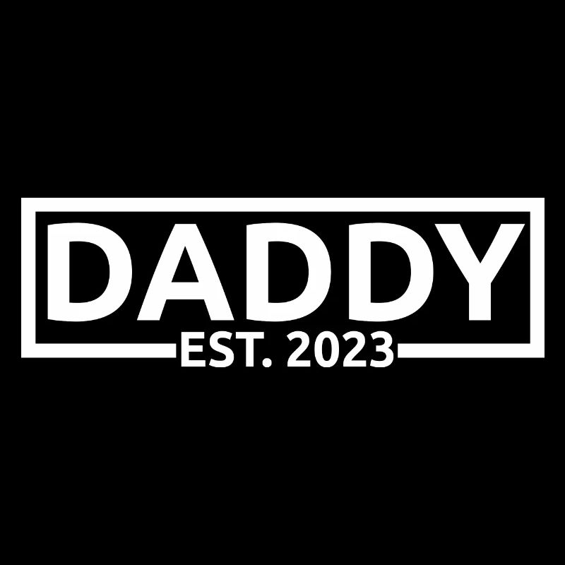 Daddy Est. 2023, bald Dad, Schwangerschaft enthüllen
