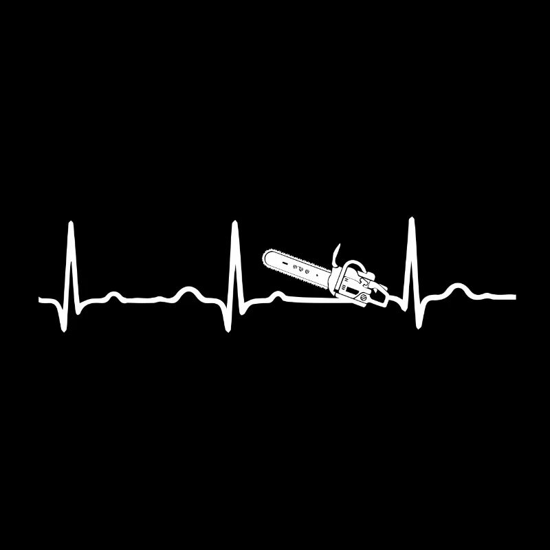 ECG HEATBEAT CHAIN WHITE
