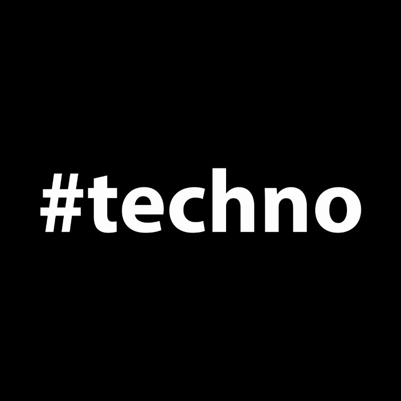 techno font white