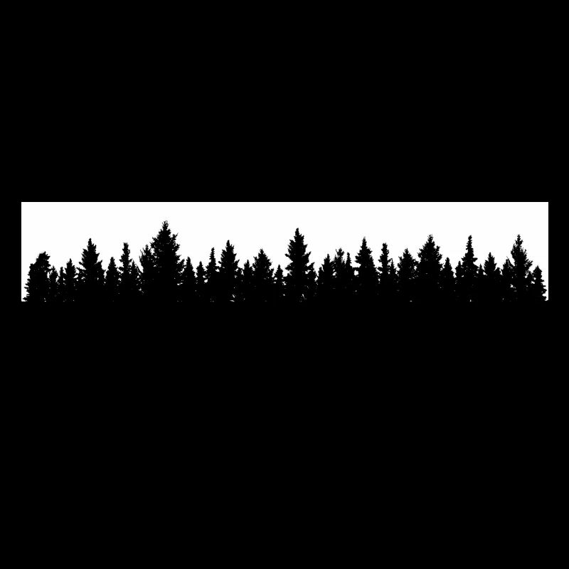 Silhouette de forêt blanche