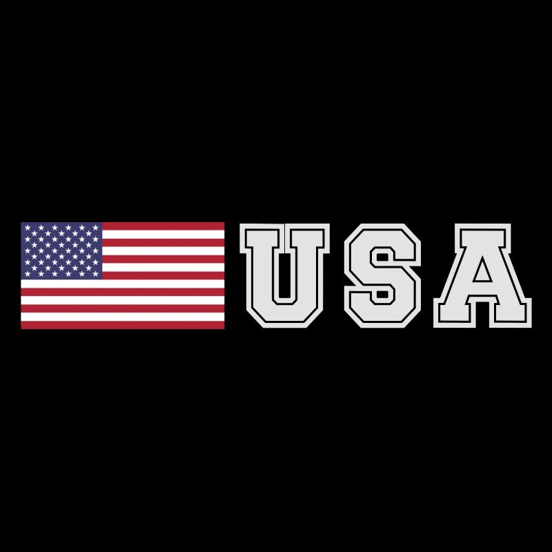 ÉQUIPE États-Unis Drapeau américain devant la police de caractères
