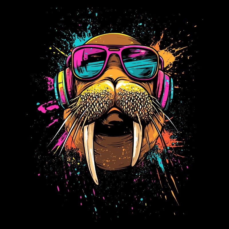 Walrus, tusks, seal, wild Pacific walruses