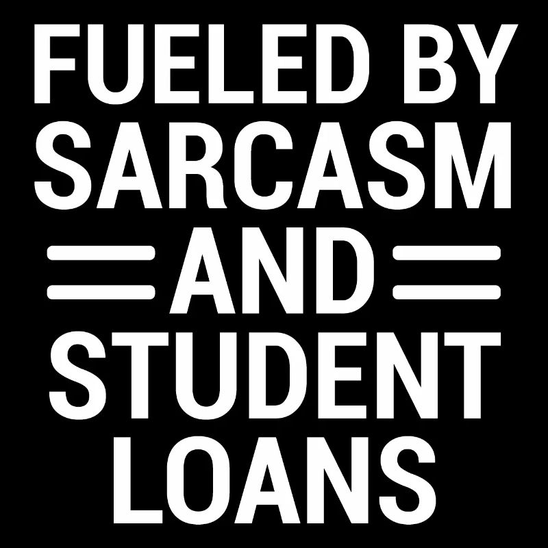 T-shirt drôle de dette d'université de prêts d'étudiant de Sarcasm