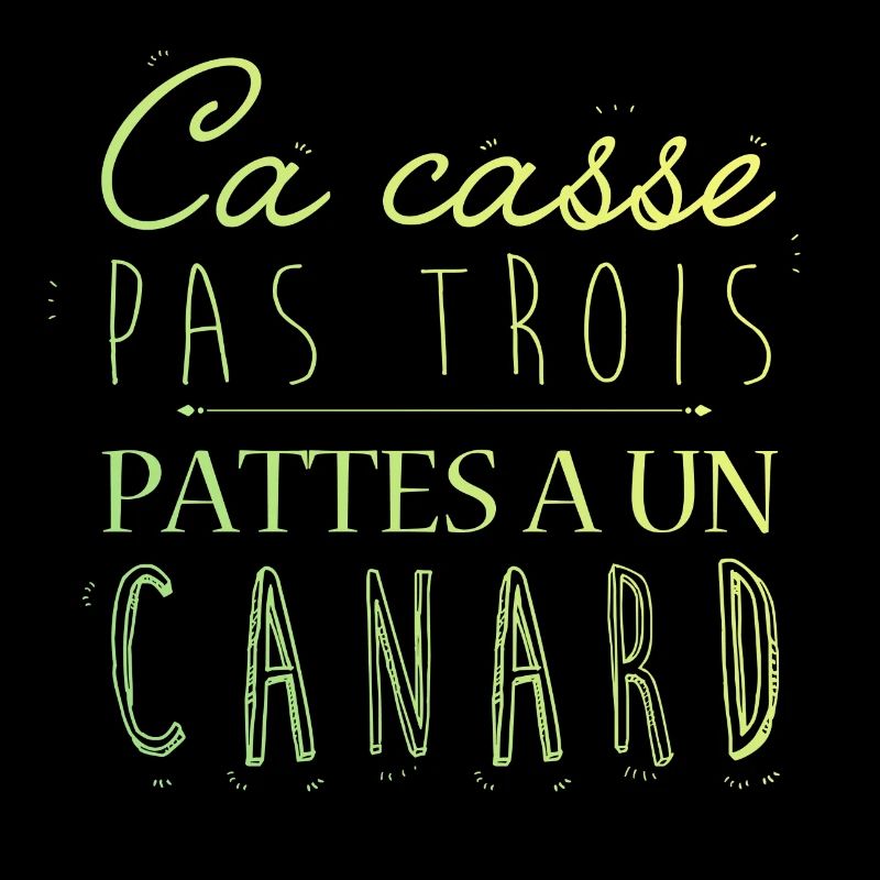 Ca casse pas trois pattes a un canard