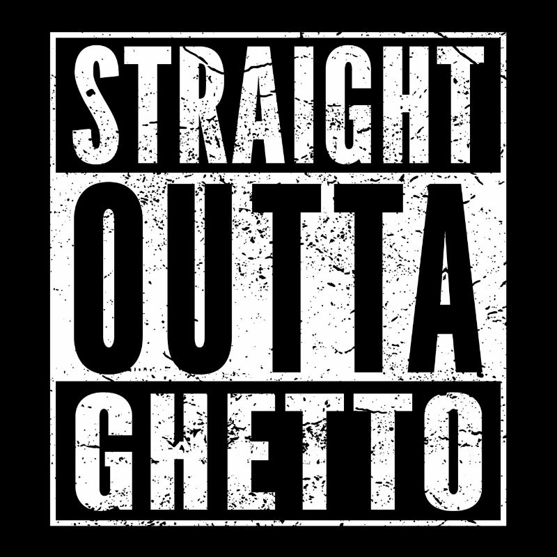 Straight Outta GHETTO Berlinshirt drôle