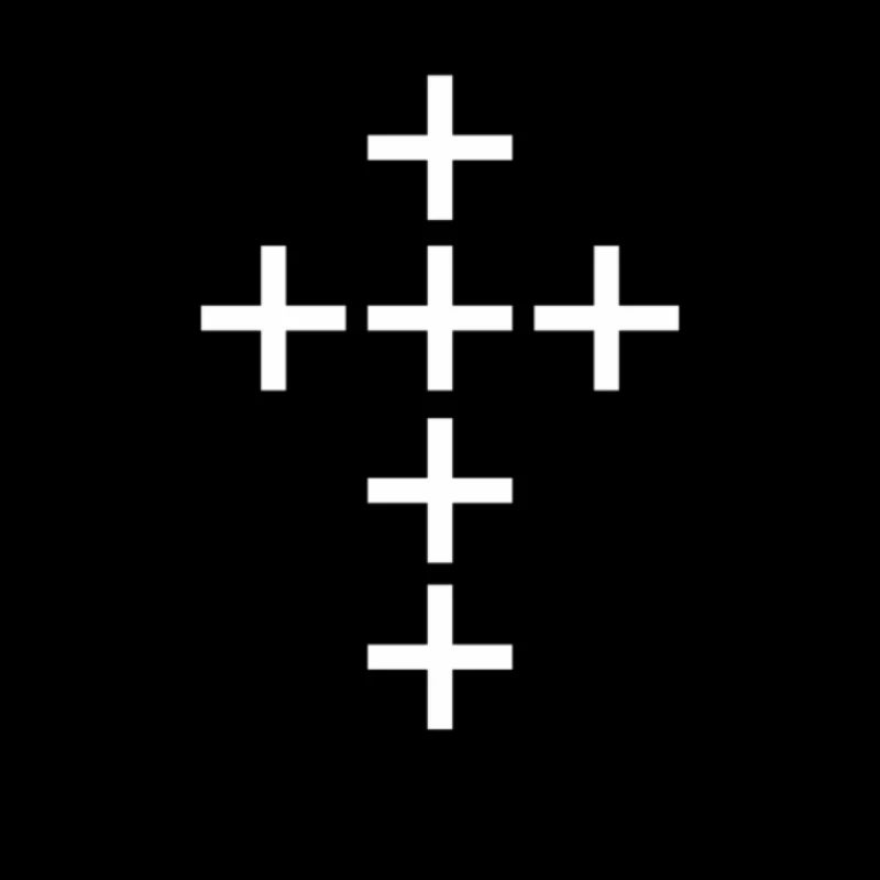 Croix chrétienne faite de petites croix