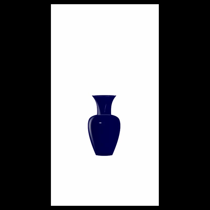 Silhouette de vase bleu minuit