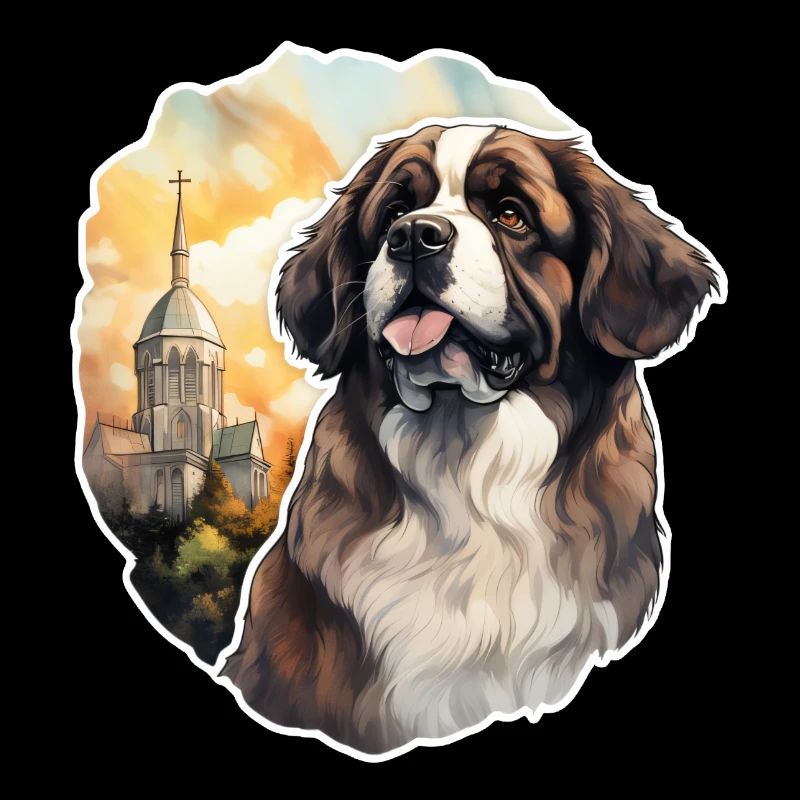 Saint-Bernard devant l’église