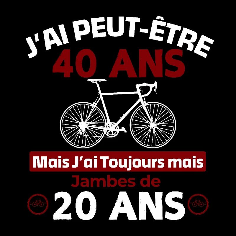 Anniversaire 40 ans pour un cycliste cadeau vélo