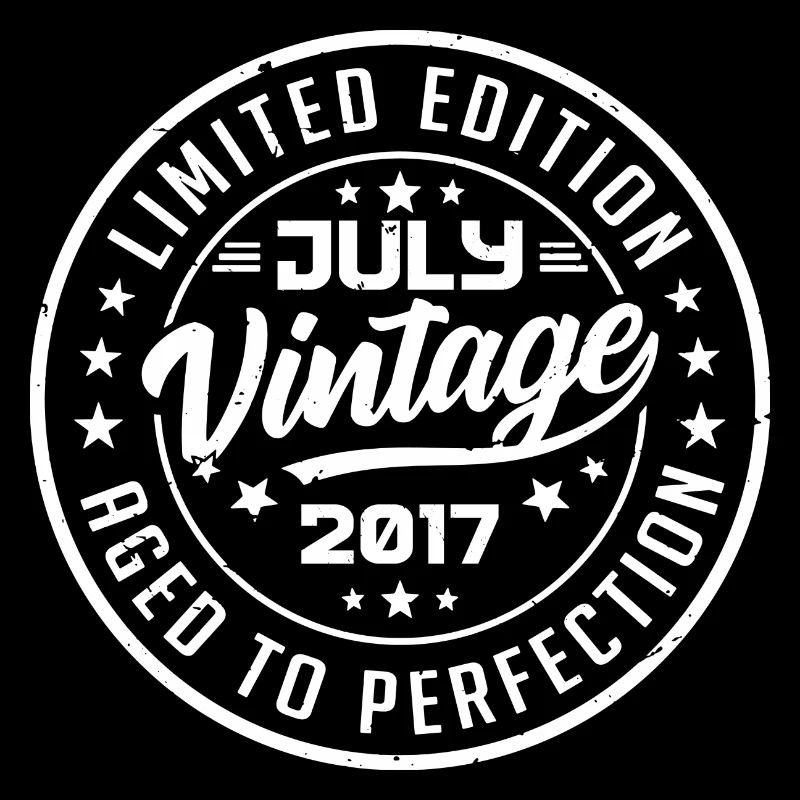 Hergestellt im Juli 2017 Vintage Jubiläum 2017