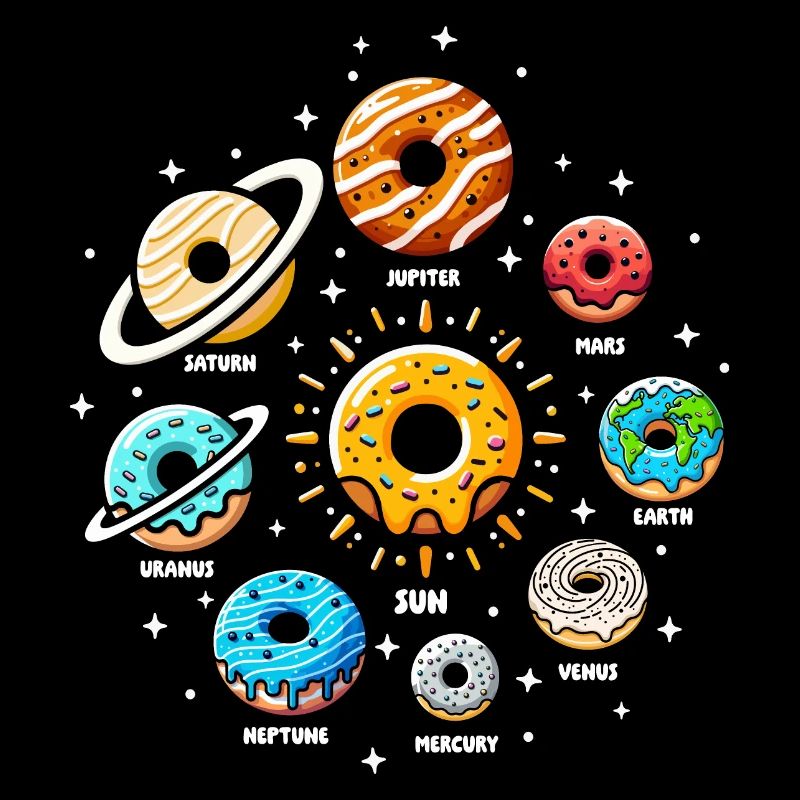 Fun and Delicious Donut Solar System