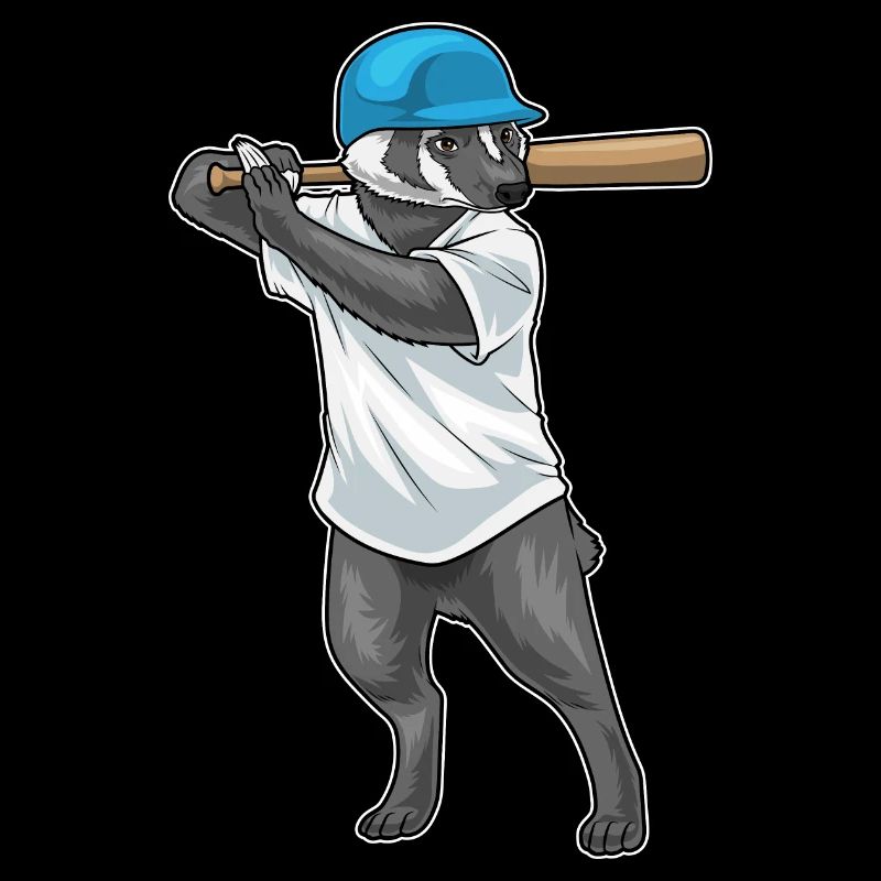 Dachs Baseball Baseballschläger