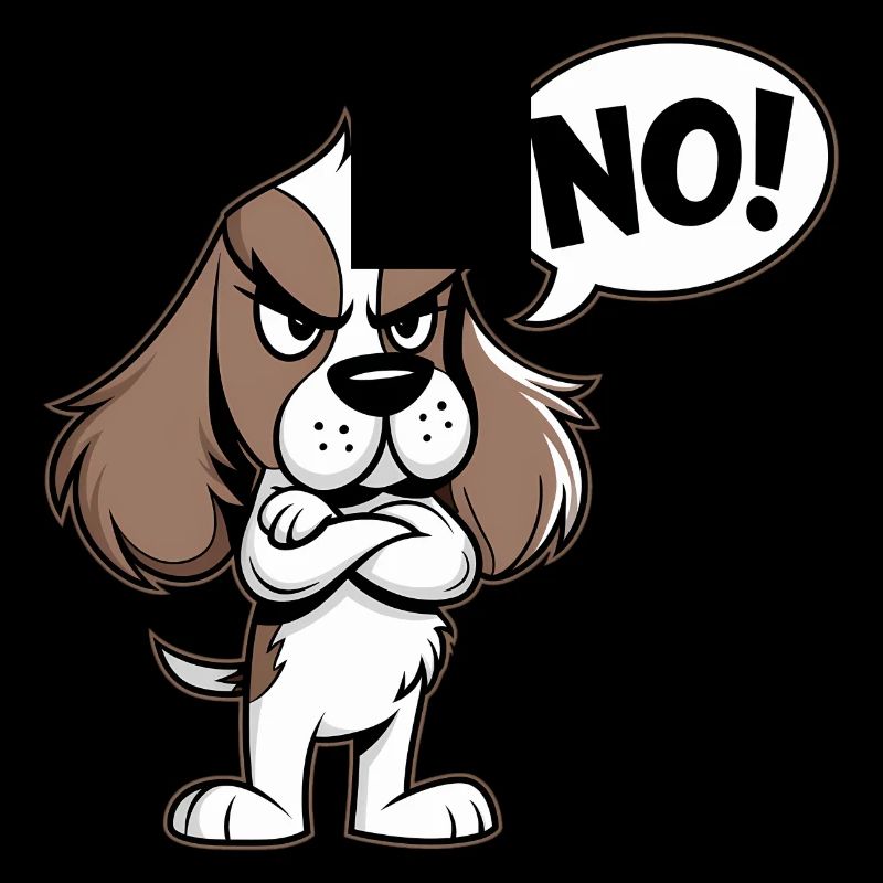 Cocker Spaniel sagt "Nein!