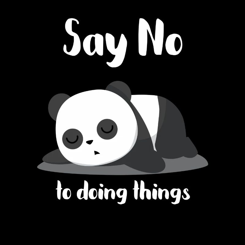 Panda Bear - Lazy - Sleep - Tired - Gift