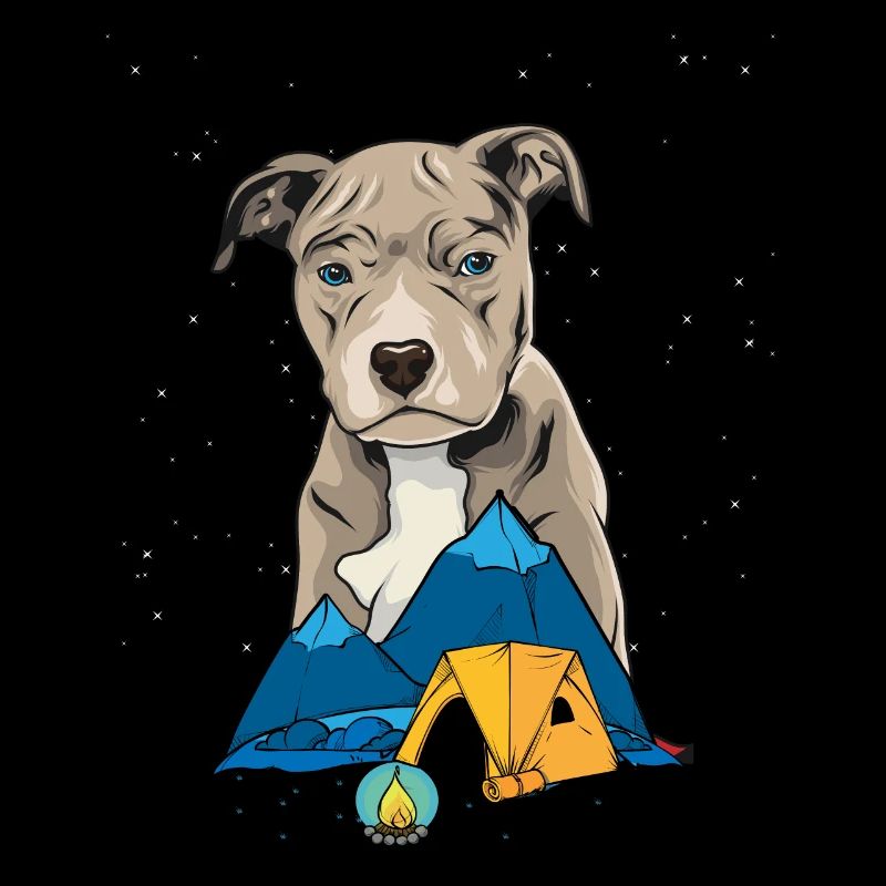 Pit Bull Terrier Pitbull Camping Camping Gift