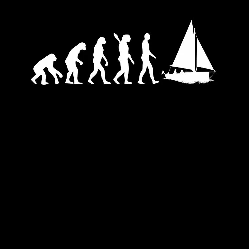 The evolution from a prehistoric man to a sailor