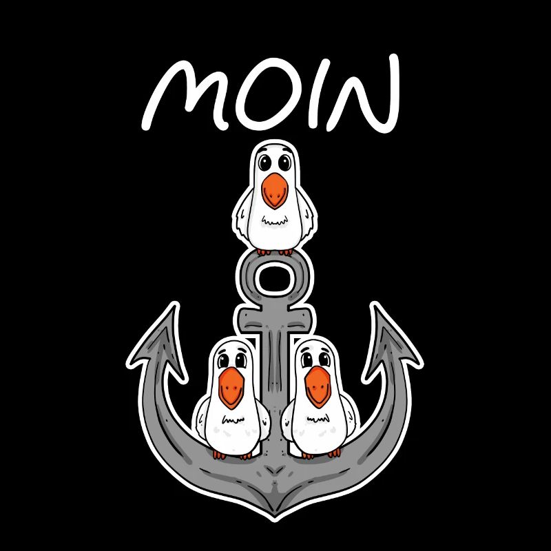 Anker Möwe Seemöwe Moin Nordsee Ostsee Urlaub