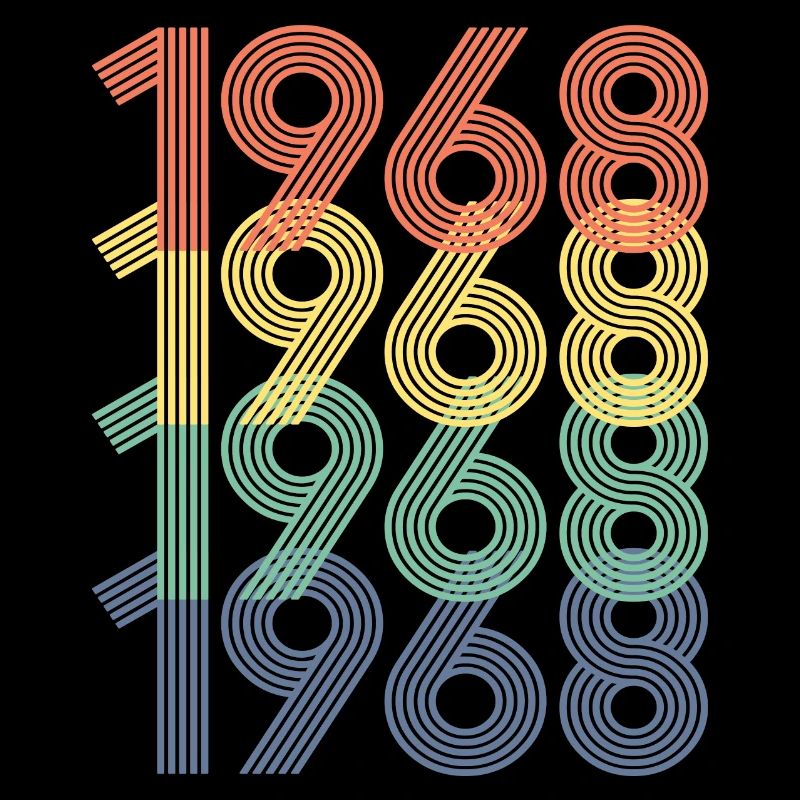Cool Retro 1968, 54 Years Old, 54th Birthday Gift