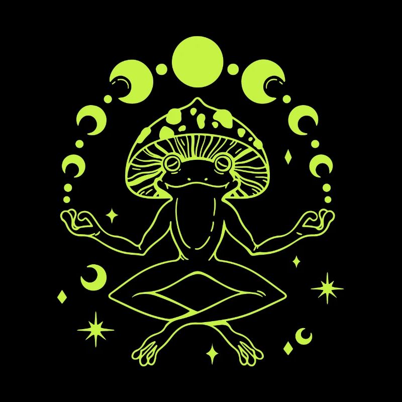 Frosch in einer Yoga-Meditationspose