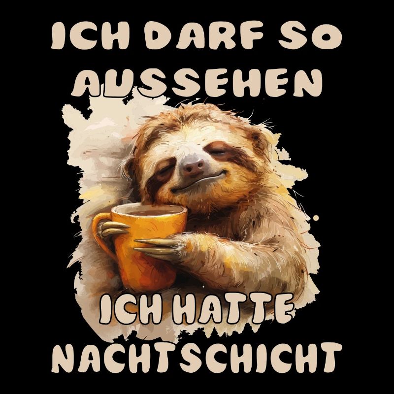 Funny Sloth Saying Night Shift