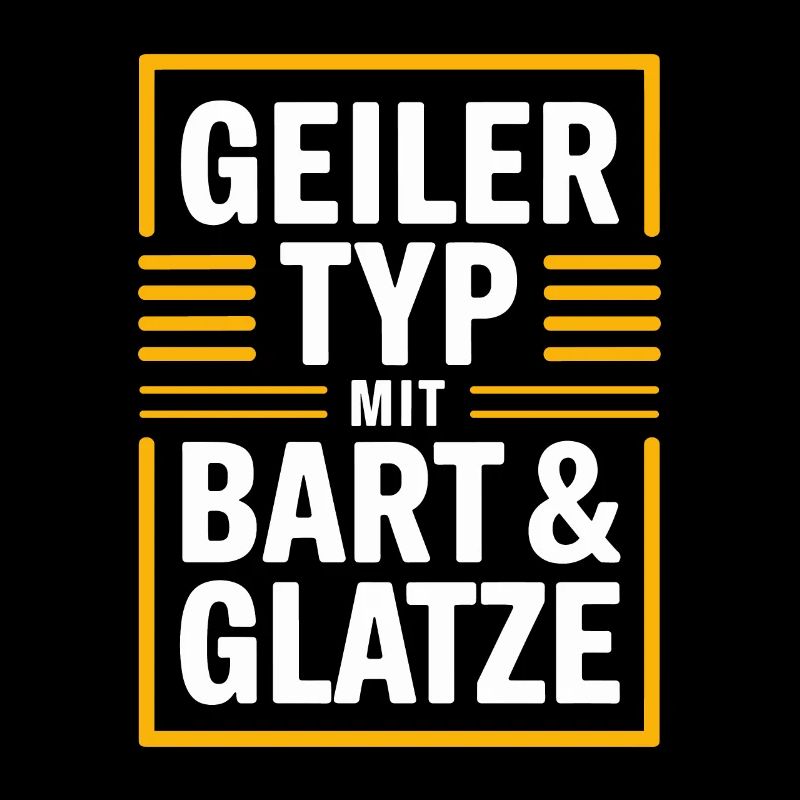 Typ mit Bart und Glatze, Männer Haarausfall Glatze