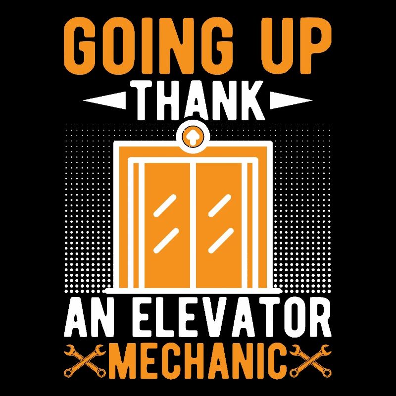 Funny Elevator Mechanics Going Up Thank Gift