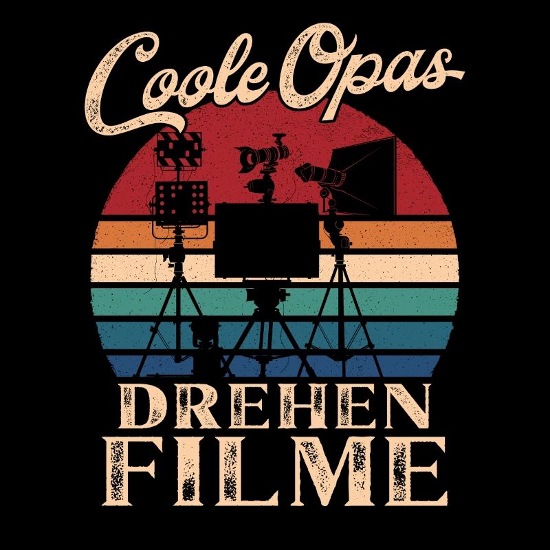 Coole Opas drehen Filme Retro Großvater