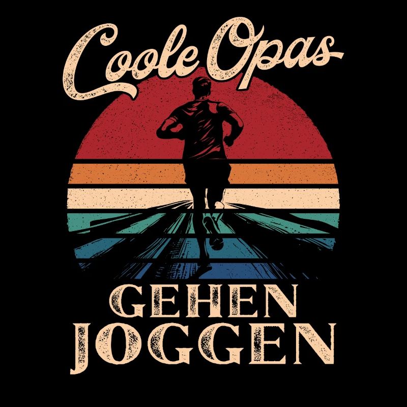 Coole Opas gehen Joggen Retro Großvater