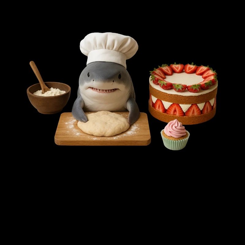 Shark Baking Cake Bread