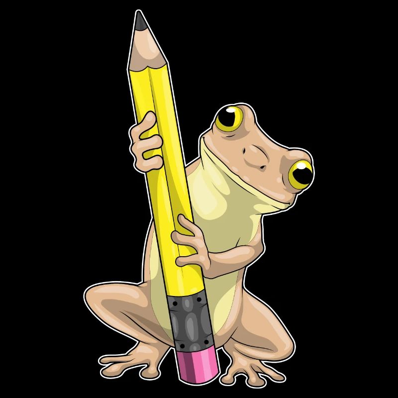 Frosch Schüler Bleistift Schule