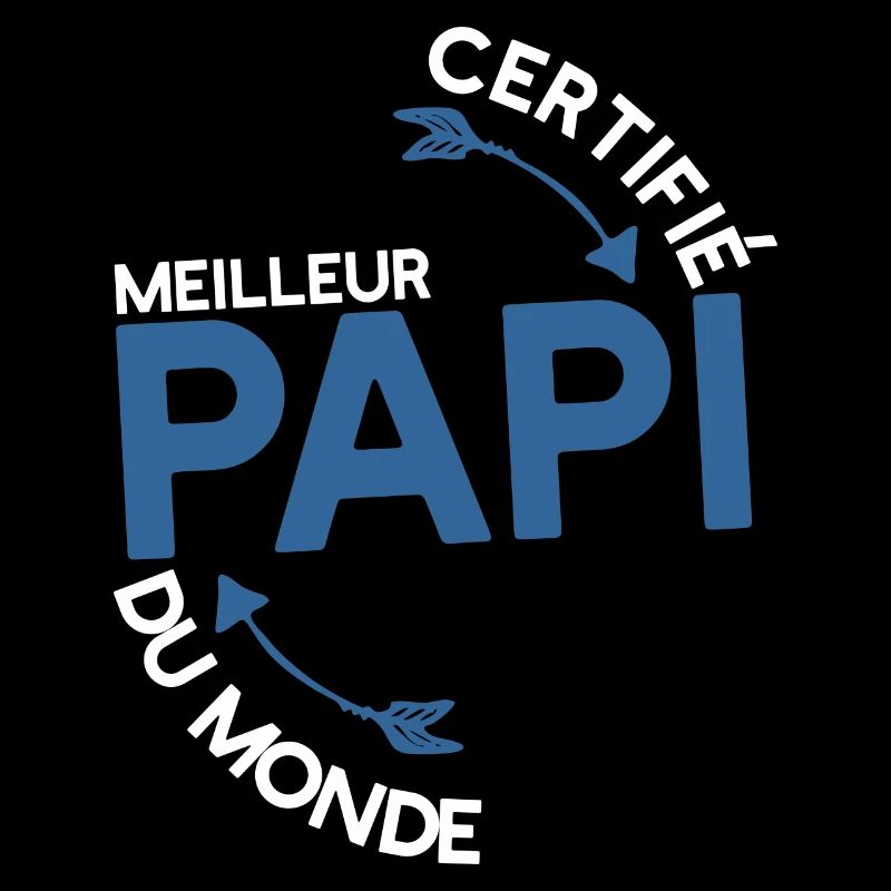 Certifié papi t-shirt cadeau papy