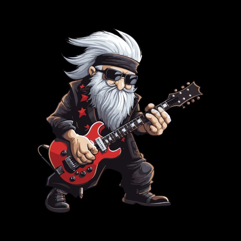 Weihnachtsmann Gitarre Santa