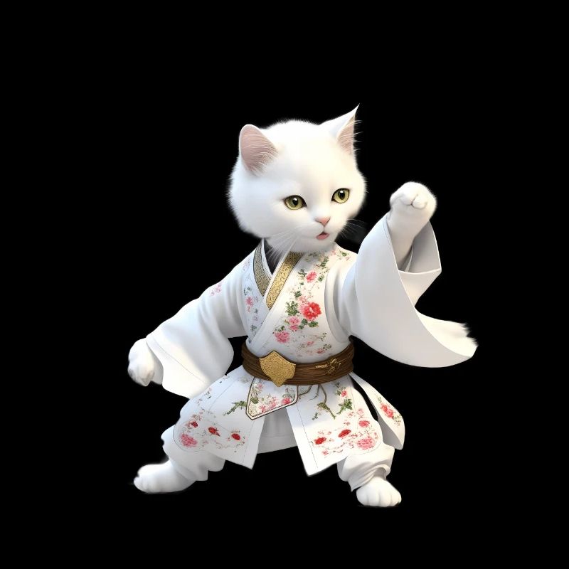 A white cat