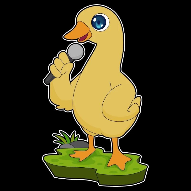 Duck Singer Microphone Musique
